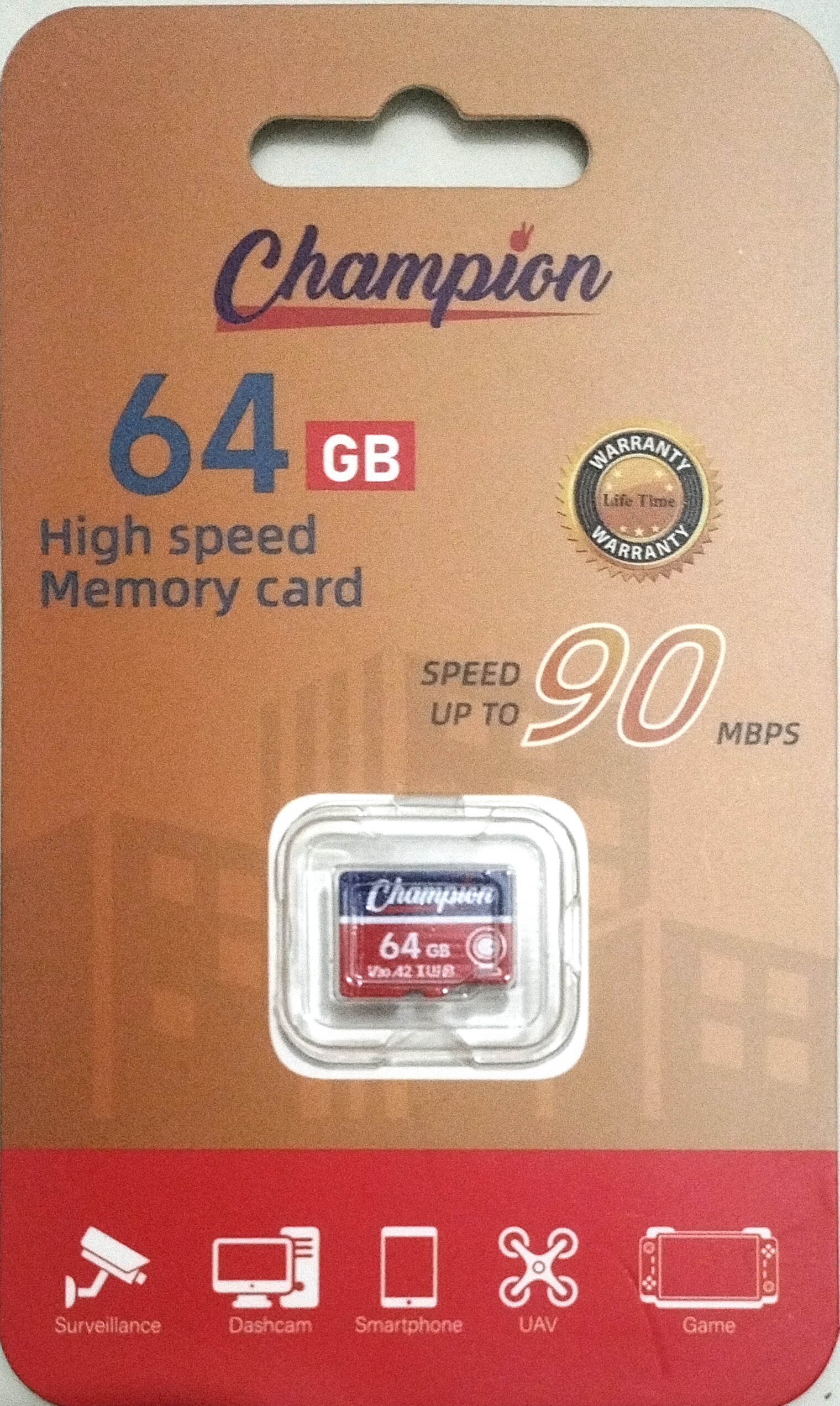 চ্যাম্পিয়ন 64GB MicroSD মেমরী কার্ড